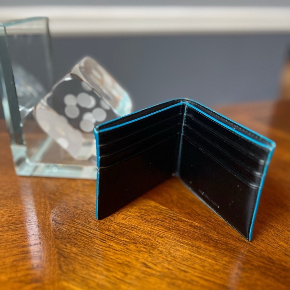 Michael Kors Black Men’s Wallet with Blue Trim (GUC) - Picture 4 of 12